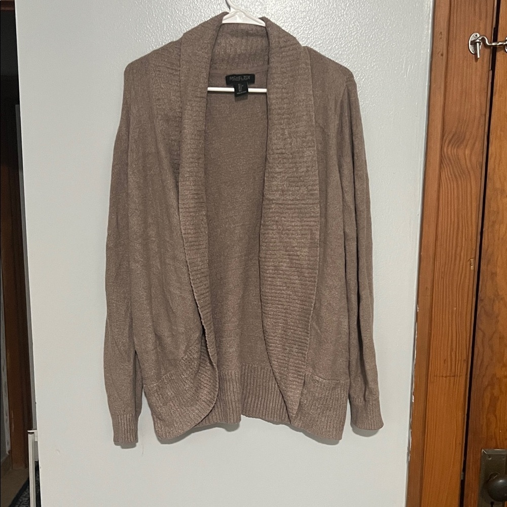 Rachel Zoe Brown Open-Front Cardigan